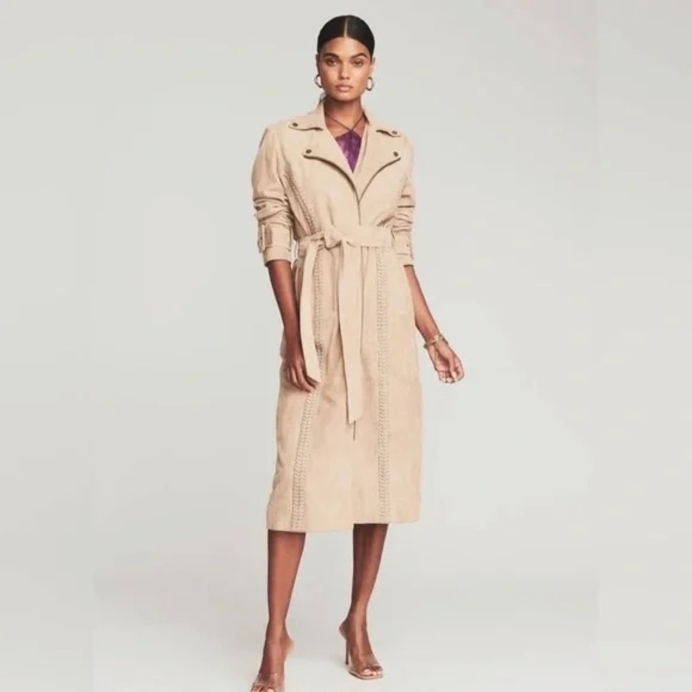 Reformation Suede Donna Trench coat NWT